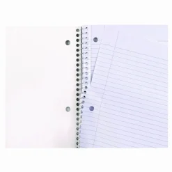 Universal Wirebound Notebook, 3-Subject, Medium/College Rule, Black Cover, (120) 11 x 8.5 Sheets