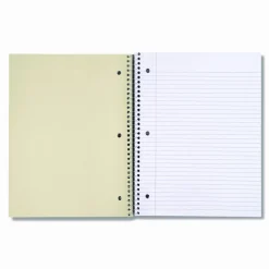 Universal Wirebound Notebook, 3-Subject, Medium/College Rule, Black Cover, (120) 11 x 8.5 Sheets