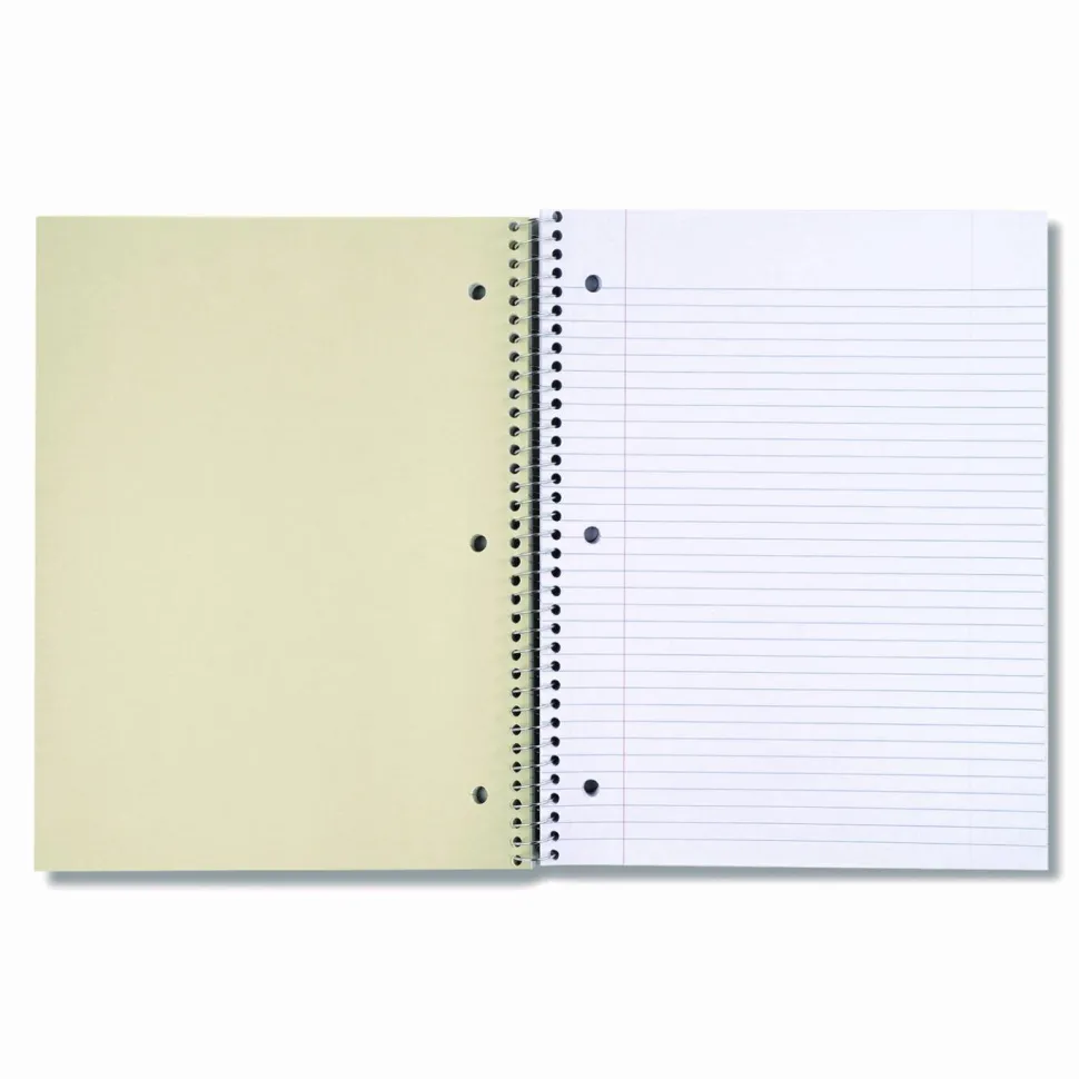 Universal Wirebound Notebook, 3-Subject, Medium/College Rule, Black Cover, (120) 11 x 8.5 Sheets