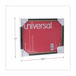 Universal All Purpose Document Frame, 8.5 x 11 Insert, Black/Gold, 3/Pack