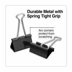 Universal Binder Clip Zip-Seal Bag Value Pack, Large, Black/Silver, 36/Pack