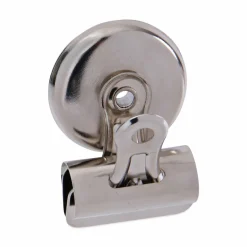 Universal Bulldog Magnetic Clips, Small, Nickel, 18/Pack