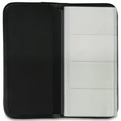 Universal Business Card Holder, Holds 160 3.5 x 2 Cards, 4.75 x 10.13, Vinyl, Black