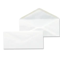 Universal #10 Business Envelopes, Gummed Seal, White, Box Of 500