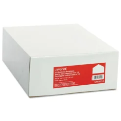 Universal #10 Business Envelopes, Gummed Seal, White, Box Of 500