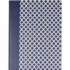 Universal Casebound Hardcover Notebook, 1-Subject, Wide/Legal Rule, Dark Blue/White Cover, (150) 10.25 x 7.63 Sheets