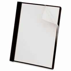 Universal Clear Front Report Cover with Fasteners, Three-Prong Fastener, 0.5