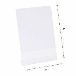 Universal Clear L-Style Freestanding Frame, 5 x 7 Insert, 3/Pack