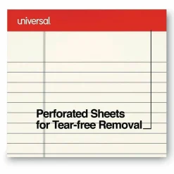 Universal Color Perforated Notepads, 8 1/2