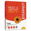 Universal Copy Paper, 92 Bright, 3-Hole, 20 lb Bond Weight, 8.5 x 11, White, 500 Sheets/Ream, 10 Reams/Carton