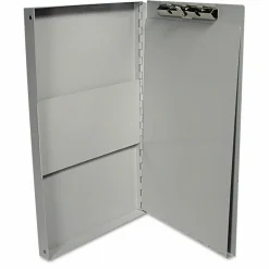 Universal Deluxe Aluminum Document Box, 0.4" Clip Capacity, Holds 8.5 x 11 Sheets, Aluminum