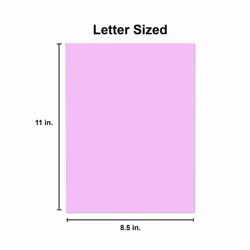 Universal Deluxe Colored Paper, 20 lb Bond Weight, 8.5 x 11, Pink, 500/Ream