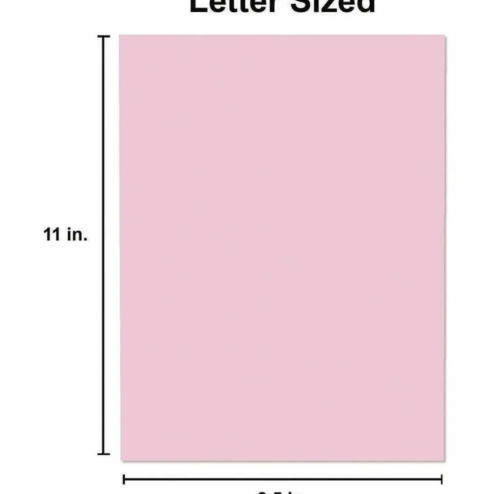 Universal Deluxe Colored Paper, 20 lb Bond Weight, 8.5 x 11, Pink, 500/Ream