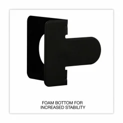 Universal Deluxe Economy Bookends, Nonskid Base, 4.75 x 5.25 x 5, Heavy Gauge Steel, Black, Pair