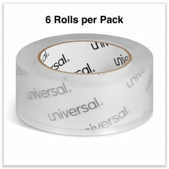 Universal Deluxe General-Purpose Acrylic Box Sealing Tape, 2 mil, 3