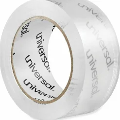 Universal Deluxe General-Purpose Acrylic Box Sealing Tape, 1.7 mil, 3" Core, 1.88" x 109 yds, Clear, 6/Pack