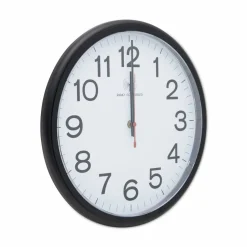 Universal Deluxe 13 1/2" Indoor/Outdoor Atomic Clock, 13.5" Overall Diameter, Black Case, 1 AA (sold separately)