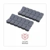 Universal Deluxe Recycled Cubicle Clips, 40 Sheet Capacity, Charcoal, 24/Pack