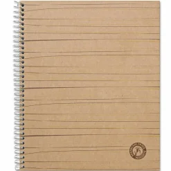 Universal Deluxe Sugarcane Based Notebooks, 1-Subject, Medium/College Rule, Brown Kraft Cover, (100) 11 x 8.5 Sheets