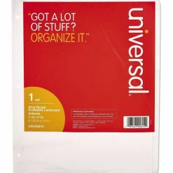 Universal Deluxe Write-On/Erasable Tab Index, 5-Tab, 11 x 8.5, White, White Tabs, 1 Set