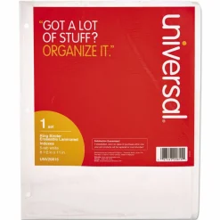 Universal Deluxe Write-On/Erasable Tab Index, 5-Tab, 11 x 8.5, White, White Tabs, 1 Set