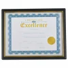Universal Document Frames, Plastic, 8.5 x 10 Insert, Black/Gold, 3/Pack