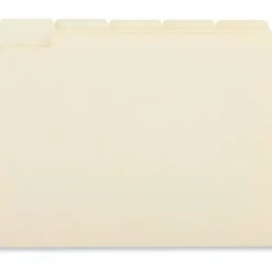 Universal Double-Ply Top Tab Manila File Folders, 1/5-Cut Tabs: Assorted, Letter Size, 0.75