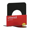 Universal Economy Bookends, 4.75 x 5.25 x 5, Heavy Gauge Steel, Black, Pair