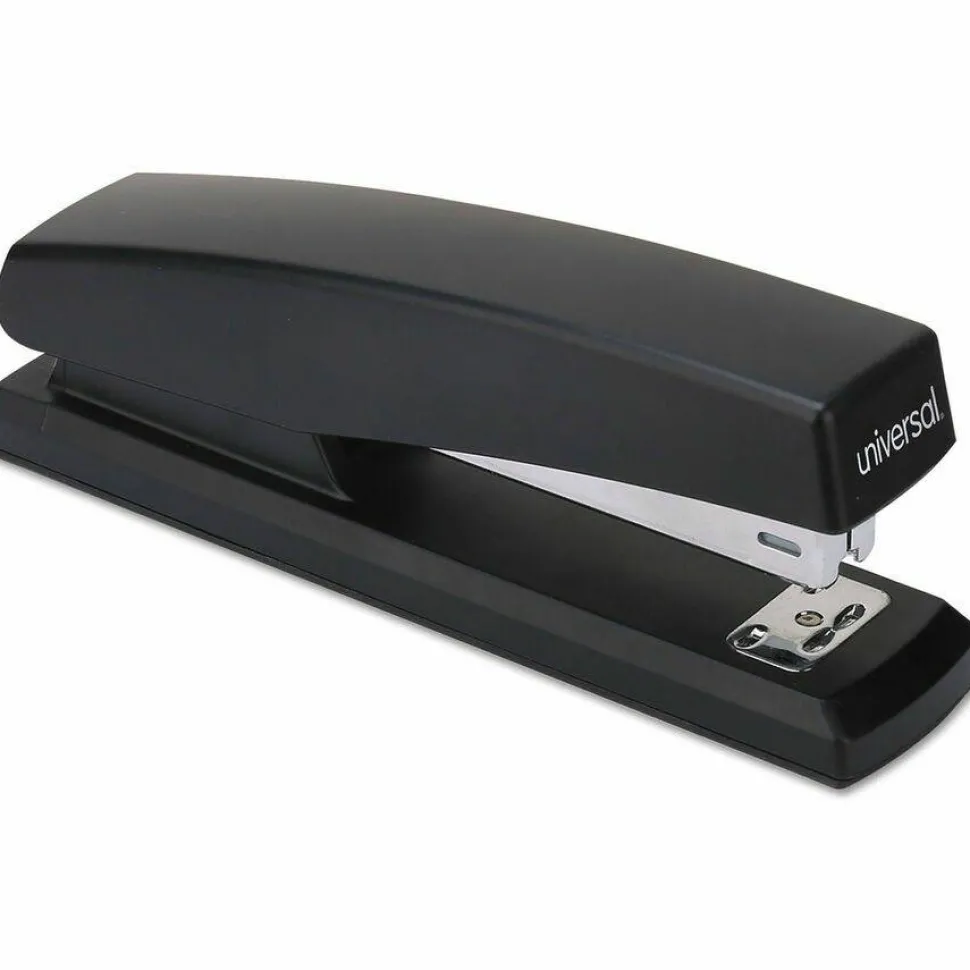 Universal Economy Full-Strip Stapler, 20-Sheet Capacity, Black