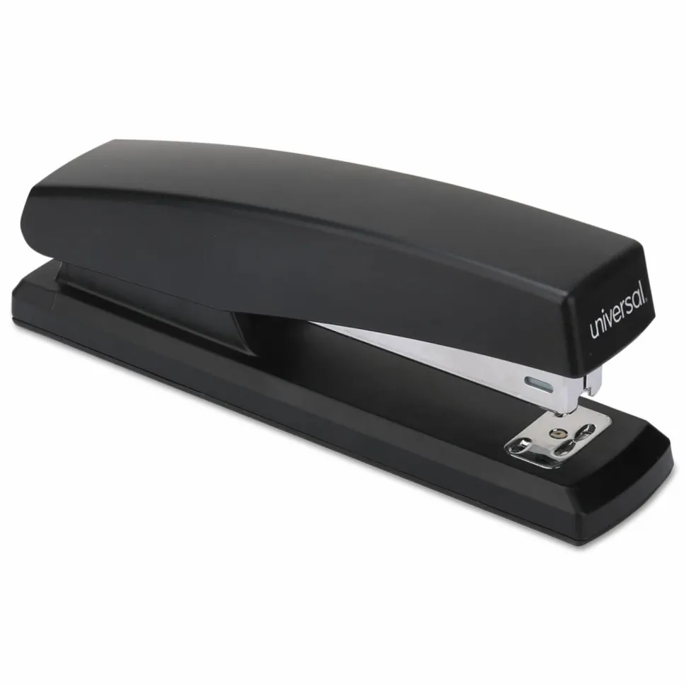 Universal Economy Full-Strip Stapler, 20-Sheet Capacity, Black