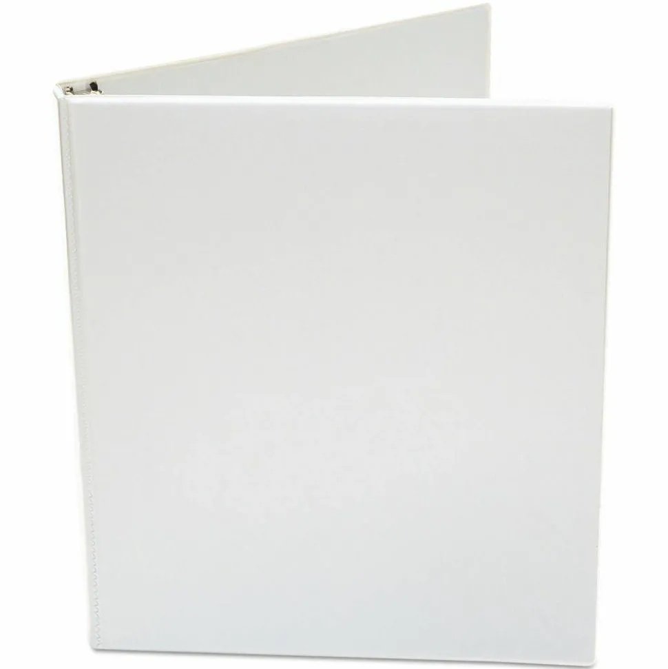 Universal Economy Round Ring View Binder, 3 Rings, 0.5" Capacity, 11 x 8.5, White