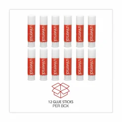 Universal Glue Stick, 0.28 oz, Applies and Dries Clear, 12/Pack