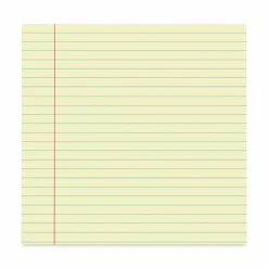 Universal Glue Top Pads, Wide/Legal Rule, (50) Canary Yellow 8.5 x 11 Sheets, Dozen
