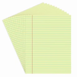 Universal Glue Top Pads, Wide/Legal Rule, (50) Canary Yellow 8.5 x 11 Sheets, Dozen
