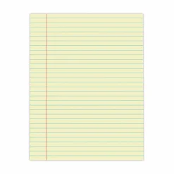 Universal Glue Top Pads, Wide/Legal Rule, (50) Canary Yellow 8.5 x 11 Sheets, Dozen