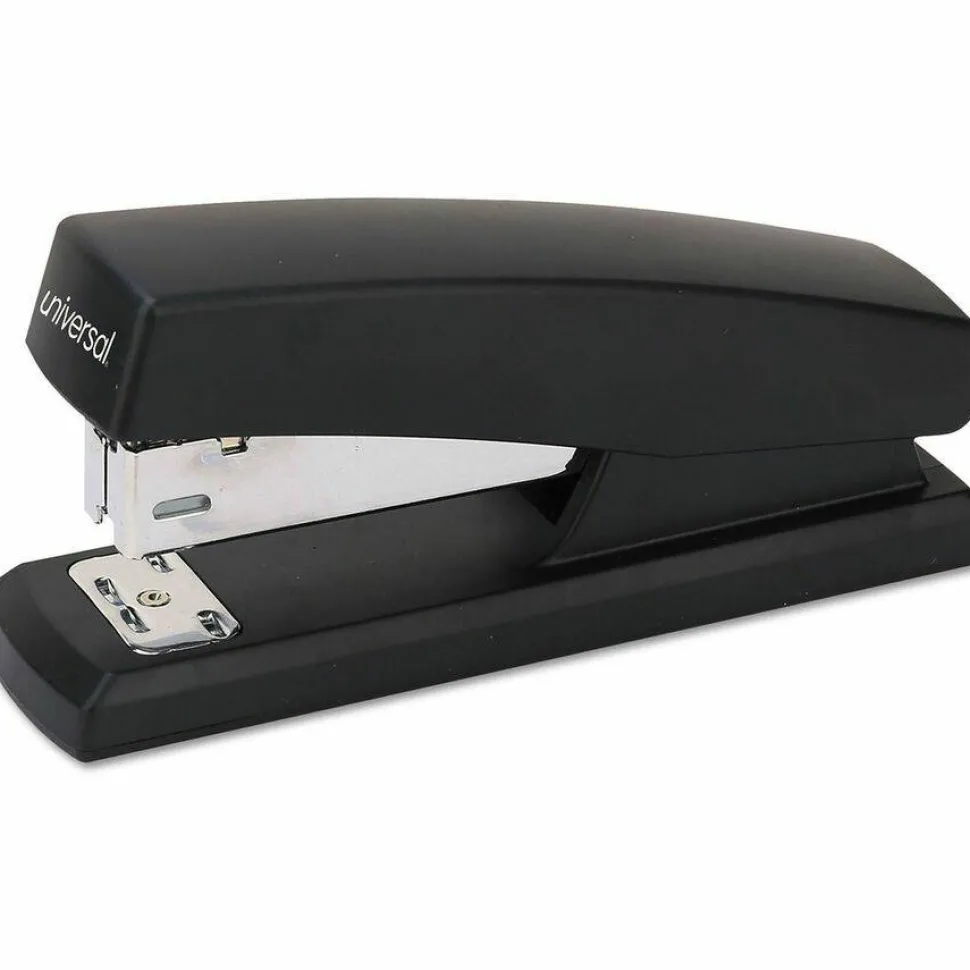 Universal Half-Strip Stapler, 20-Sheet Capacity, Black