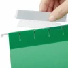 Universal Hanging File Folder Plastic Index Tabs, 1/3-Cut, Clear, 3.7" Wide, 25/Pack
