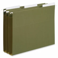 Universal Hanging File Folder Plastic Index Tabs, 1/3-Cut, Clear, 3.7