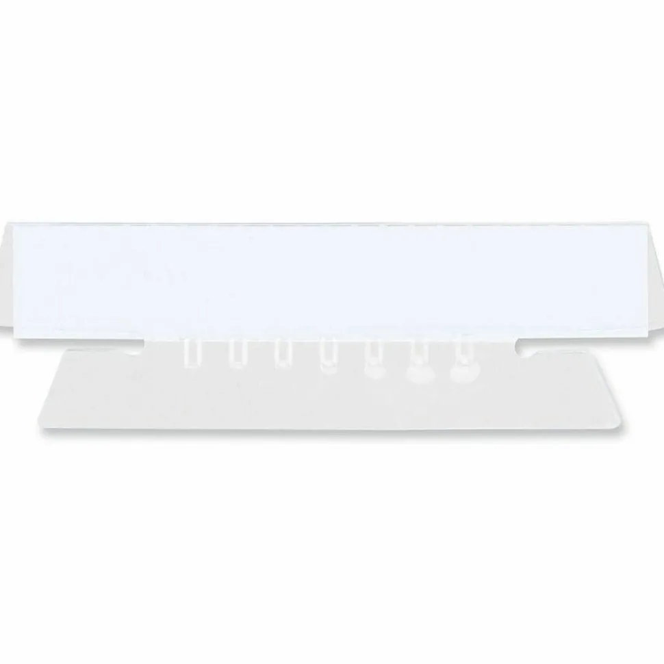 Universal Hanging File Folder Plastic Index Tabs, 1/3-Cut, Clear, 3.7" Wide, 25/Pack