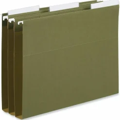 Universal Hanging File Folder Plastic Index Tabs, 1/3-Cut, Clear, 3.7