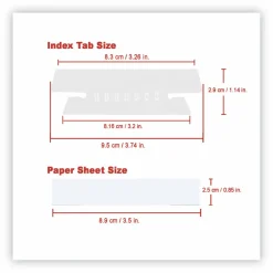 Universal Hanging File Folder Plastic Index Tabs, 1/3-Cut, Clear, 3.7