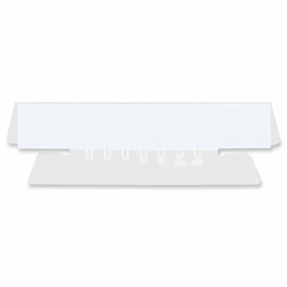 Universal Hanging File Folder Plastic Index Tabs, 1/3-Cut, Clear, 3.7" Wide, 25/Pack