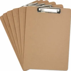 Universal Hardboard Clipboard with Low-Profile Clip, 0.5