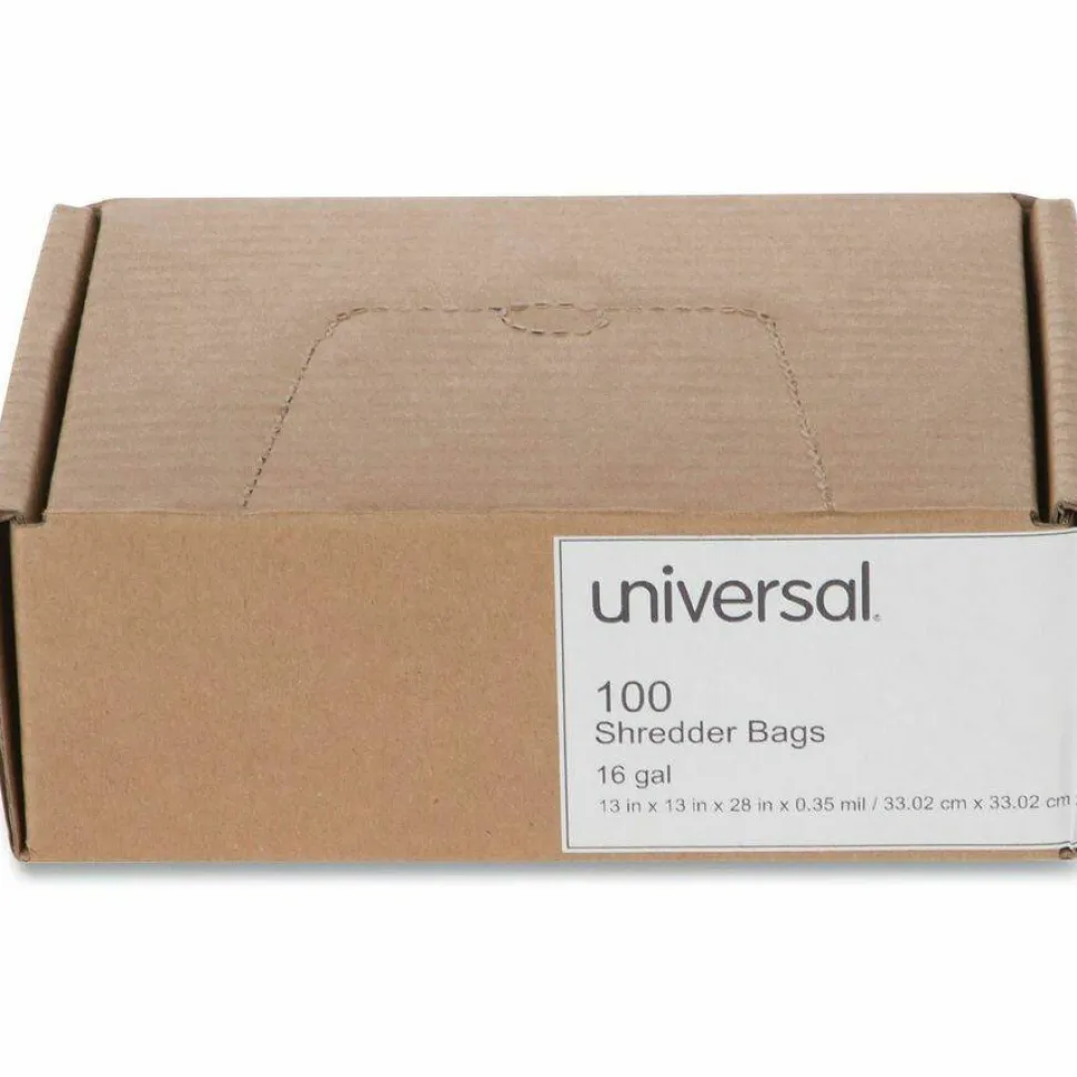 Universal High-Density Shredder Bags, 16 gal Capacity, 100/Box