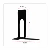 Universal Jumbo Deluxe Economy Bookends, Nonskid Base, 5.88 x 8.25 x 9, Heavy Gauge Steel, Black, Pair