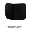 Universal Magnetic Bookends, Magnetic Base, 6 x 5 x 7, Metal, Black, Pair