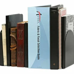 Universal Magnetic Bookends, Magnetic Base, 6 x 5 x 7, Metal, Black, Pair
