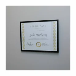 Universal Metal Photo Frame, Aluminum, 8.5 x 11, Black