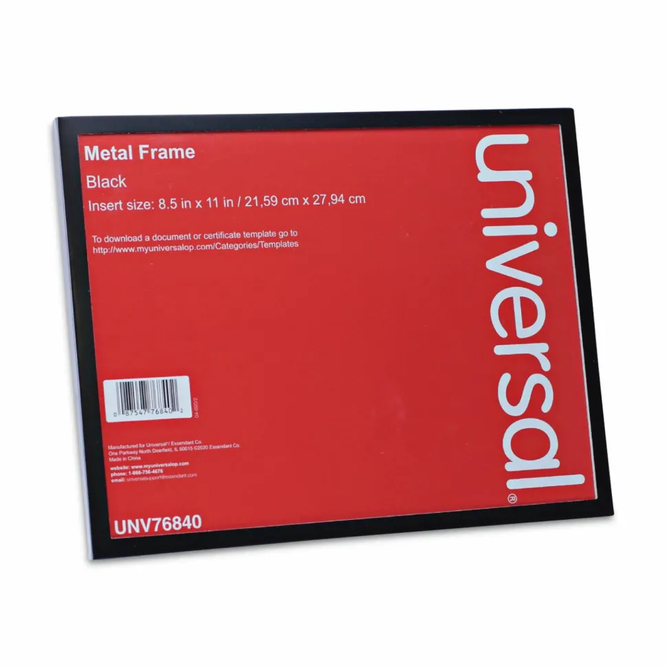 Universal Metal Photo Frame, Aluminum, 8.5 x 11, Black