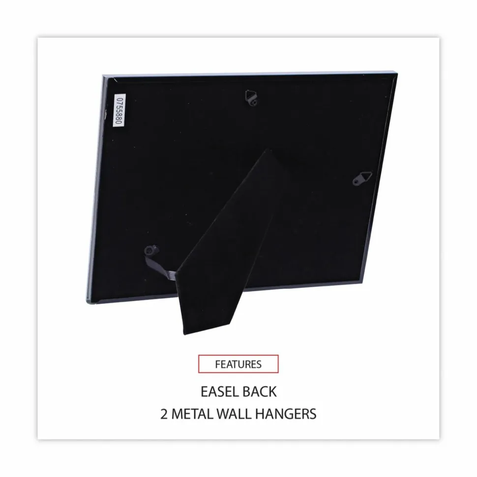 Universal Metal Photo Frame, Aluminum, 8.5 x 11, Black